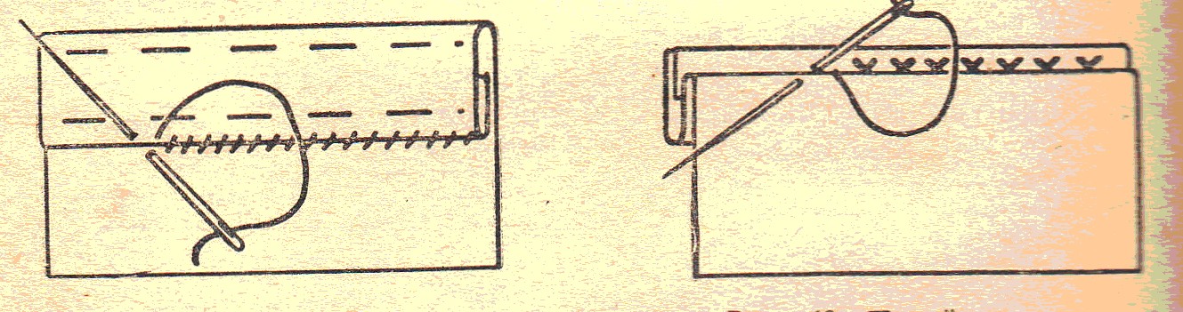 Потайной шов ручной схема